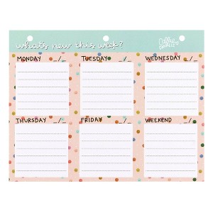 Undated Smiley Weekly Deskpad - Callie Danielle: Multicolor Paper Planner, 8.5x11", Adult & Teen Stationery - 1 of 4