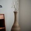 ORRD 39" Artificial Rattan Floor Vase Beige, Large Woven Decorative Vase for Dried Flowers, Farmhouse Living Room Decor - 4 of 4