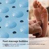 Swtroom 39 x 16 Inch Bath Tub Mat with Drain Holes and Suction Cups Anti Slip Material Blue - 3 of 4