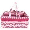 Bacati - Pin Stripes Fuschia Storage Caddy - 2 of 4