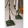Green Patina Metal Candelabras – Set of 2 -27" Tall Rustic Candle Holders by Kalalou - 2 of 3