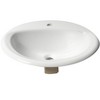 ALFI  ABC802 White 21Inch Round Drop In Ceramic Sink with Faucet Hole - 3 of 4