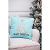 C&F Home Merry Christmas Seashells Aqua Pillow - 4 of 4