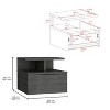 NicBex Floating Nightstand,End Table,Side Table with Drawer and Open Shelf for Bedroom,Living Room - 3 of 4