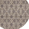 Ivory Taupe And Beige Floral Washable Indoor Outdoor Area Rug - 4 of 4