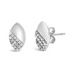 Haus of Brilliance 925 Sterling Silver 1/6 Cttw Diamond and Mirror Polish Pear Shape Stud Earrings - 2 of 4