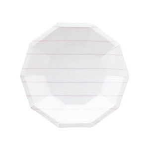 Daydream Society - Lilac Frenchie Striped Small Plates - Pack of 16 Paper Plates - 1 of 1