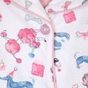 Sleep On It Girls 2-Piece Long-Sleeve Button-Up Pajama Set with Plush Headband Gift - 4 of 4