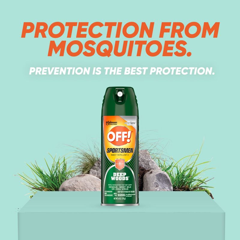 OFF! Sportsmen Deep Woods Aerosol Personal Repellents and Bug Spray - 6oz, 5 of 18