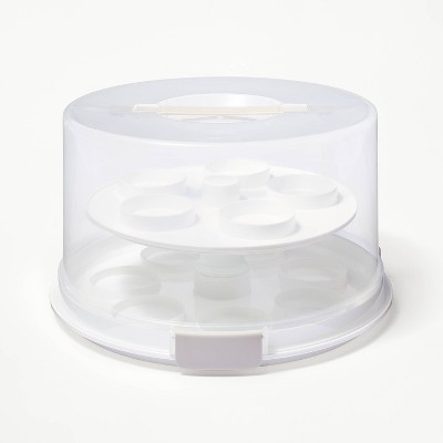 Tupperware Brand Round Cake Taker - Dishwasher Safe & BPA Free - Reversible Cake Container Tray with Cover - Holds Baked Goods Up to 11” in Diameter