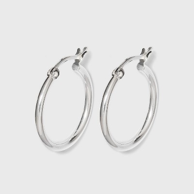 Oval Hoop Earrings Sterling Silver Huggie Earrings Small 