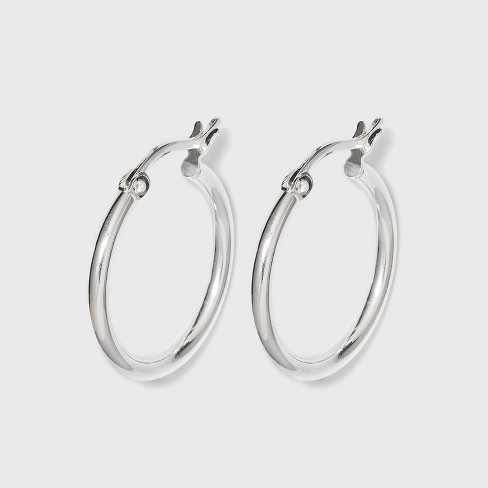 Antique silver hot sale hoop earrings