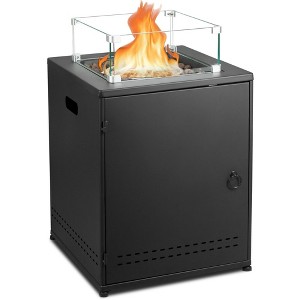 Kismile Propane Fire Pit, 22 Inch Square Outdoor Fire Pit 40000 BTU Heat Output - 1 of 4