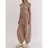 Women's Oversized Terry Knit Jumpsuit - entro - 2 of 4