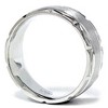Pompeii3 Mens  Brushed Wedding Band 14K White Gold - 3 of 4