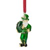 Northlight 3.5" Green Brass-Plated Irish Santa Christmas Ornament with European Crystals - 4 of 4