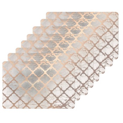 Dainty Home Marble Cork 12" x 18" Placemats Set Of 8