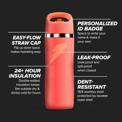 Sage Green 22oz Stainless Steel Insulated Water Bottle with Straw Top