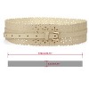 INSPIRE CHIC Women's Vintage Hollow Floral Leather Cinch Wide Waistband - 3 of 4