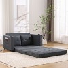 NicBex 3-in-1 Upholstered Convertible Sleeper Chair, Pull-out Sofa Bed with Cup Holder Design,Couches with Side Pockets for Living Room,Dark Gray - 4 of 4