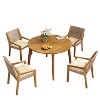 Christopher Knight Home Neva 5 Piece Outdoor Dining Set with Acacia Wood Table and Wicker Chairs - 2 of 4