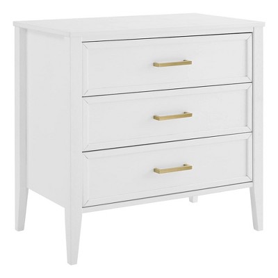 MUSEHOMEINC Solid Wood Dresser / Night Stand with 3-Drawer Storage