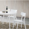 NicBex Dining Room Table for 4 Morden 41.7" Round Dining Table for 4 Counter Height Table with 4 Wood Legs for Kitchen, White - 3 of 4