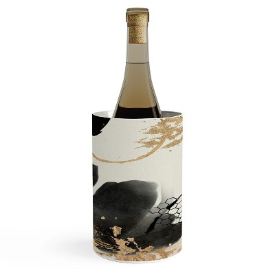 Sheila Wenzel-Ganny Black Ink Abstract Wine Chiller - Deny Designs