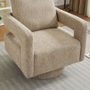 PAGED Modern Rotating Arm Chair Swivel Accent Chair with Open Back and Removable Back Cushion for Living Room, Bedroom - 4 of 4