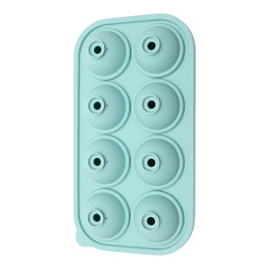 Unique Bargains Ice Tray 8-Cavity Sphere Ice Mould with Lid Round Hand Wash Only Silicone 8.86"x4.72"x1.89" 1 Pc - 1 of 3