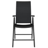 vidaXL Patio Dining Set Outdoor Dining Set Garden Table and Chair Set Black - 55.1" Table Length 4 Items - 4 of 4