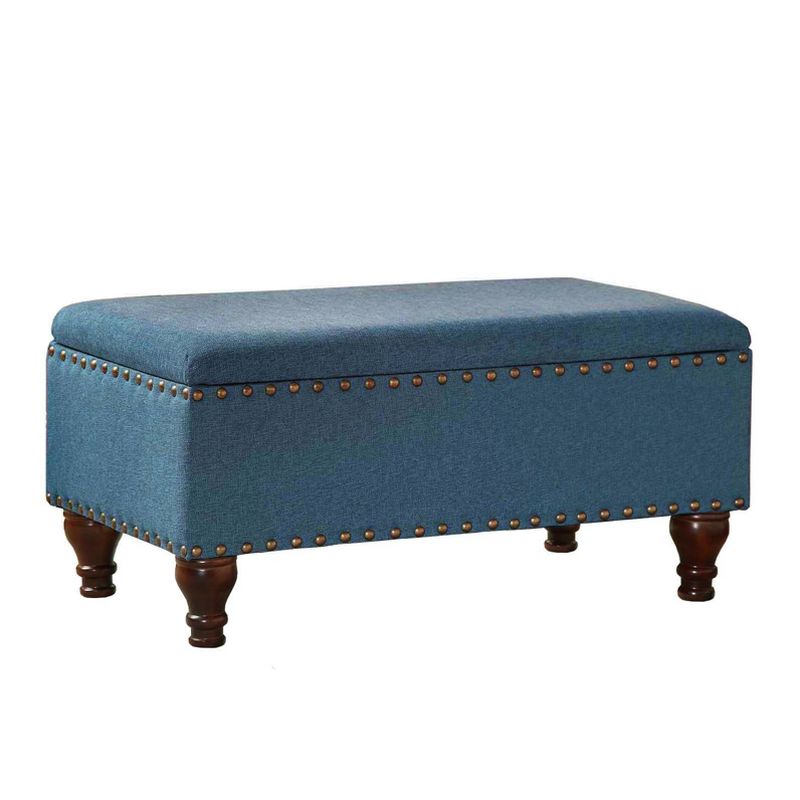 Large Rectangle Storage Bench with Nailhead Trim - HomePop, 2 of 13