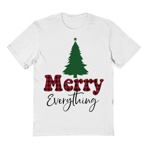 Rerun Island Men's Christmas Merryeverything Tree Short Sleeve Graphic Cotton T-Shirt - 1 of 1