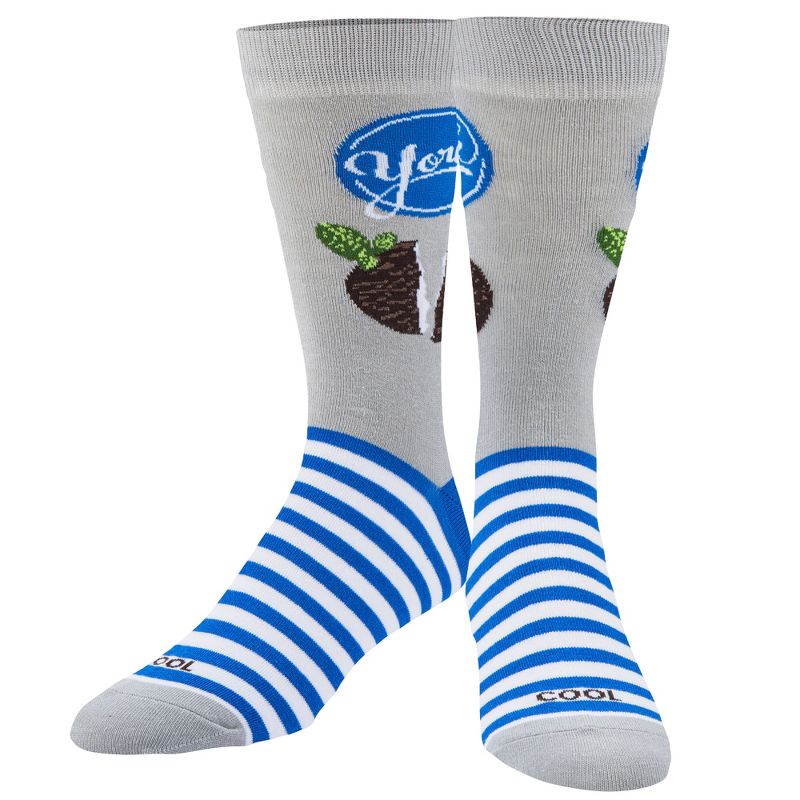 Cool Socks, York Peppermint Pattie, Funny Novelty Socks, Large, 2 of 6