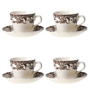 Spode Woodland English Heritage Fine Earthenware Teacup & Saucer - Holiday Drinkware, Serve Coffee or Tea with 7 oz, Dishwasher, Microwave Safe - 1 of 4