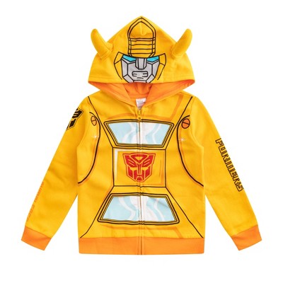 Hasbro Transformers Bumblebee  Boys Zip Up Hoodie for Big Kids