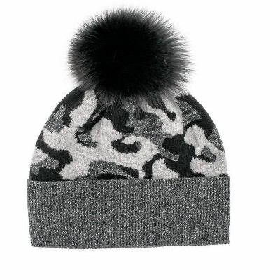Women's Wo's Knitted Camo Lurex Hat - Mitchie's Matchings OS