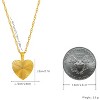 Gold-Tone Textured Heart Pendant Necklace, Romantic Jewelry for Women, Daily & Gifting Occasions - 4 of 4