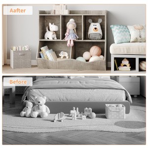 Stylish Wooden Toy Shelf, Toy Storage and Organization Shelf, Double-Layer Children's Bookshelf, - 1 of 4