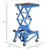 Syemin Lift Jacks Heavy Duty 300 lbs Scissor Jack Lift Foot Step Wheels for Small Dirt Bikes Everyday and Industrial, Blue, 17.8"*17.3"*15" - 3 of 4