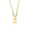 Guili 14K Gold Plated Lock Pendant Necklace with Beaded Accents Offers a Trendy, Symbolic Touch with Stylish Details for Daily Layered Looks - 2 of 2