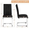 Yaheetech 2PCS Faux Leather Dining Chairs with Metal Legs - 3 of 4