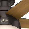 Hunter Fans 46" Anslee Lighted Ceiling Fan Premier Bronze American Walnut 5 Blades Flush Mount LED Dimmable - 2 of 4