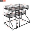 NicBex Full XL/Twin XL/Queen Triple Bunk Bed with Sturdy Metal Safety Guardrails&Ladders,Kids Bunk Bed for Bedroom,220lbs Max Per Bunk - 3 of 4