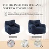 QingMoon Bean Bag Chairs, Teddy Fabric Lazy Sofa, Single Leisure Couch with Ergonomic Backrest and Arms for Living Room,Bedroom - 3 of 4
