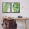 Stupell Industries Minimal Tropical Green Palms 2pc Floating Frame Art Set - 2 of 4