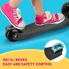 Kids Kick Scooter, LED Lighted Wheels and 4 Adjustable Height Handlebars, Lean-to-Steer & Widen Anti-Slip Deck, 3 Wheel Scooter Ages 3-12 - 4 of 4