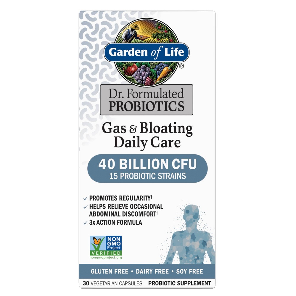 UPC 658010131438 product image for Garden of Life Gas & Bloating Relief Probiotic Capsules - 30ct | upcitemdb.com