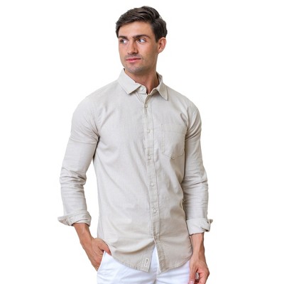 Hope & Henry Men's Long Sleeve Poplin Button Down Shirt - Organic Cotton, Soft Sueded Finish - View #6