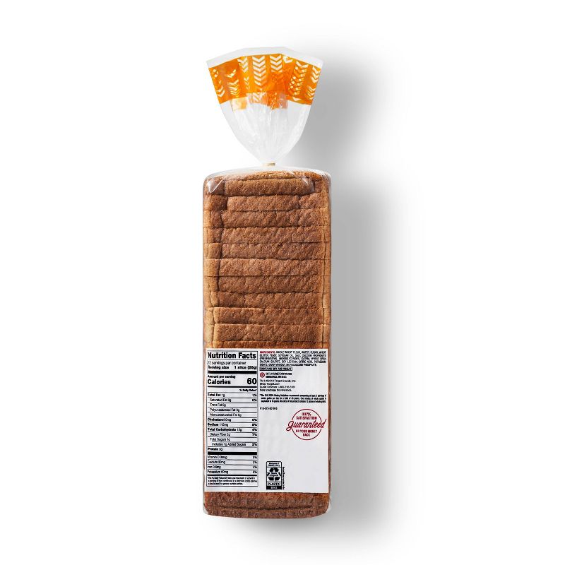 100% Whole Wheat Bread 20oz - Market Pantry&#8482;, 3 of 4
